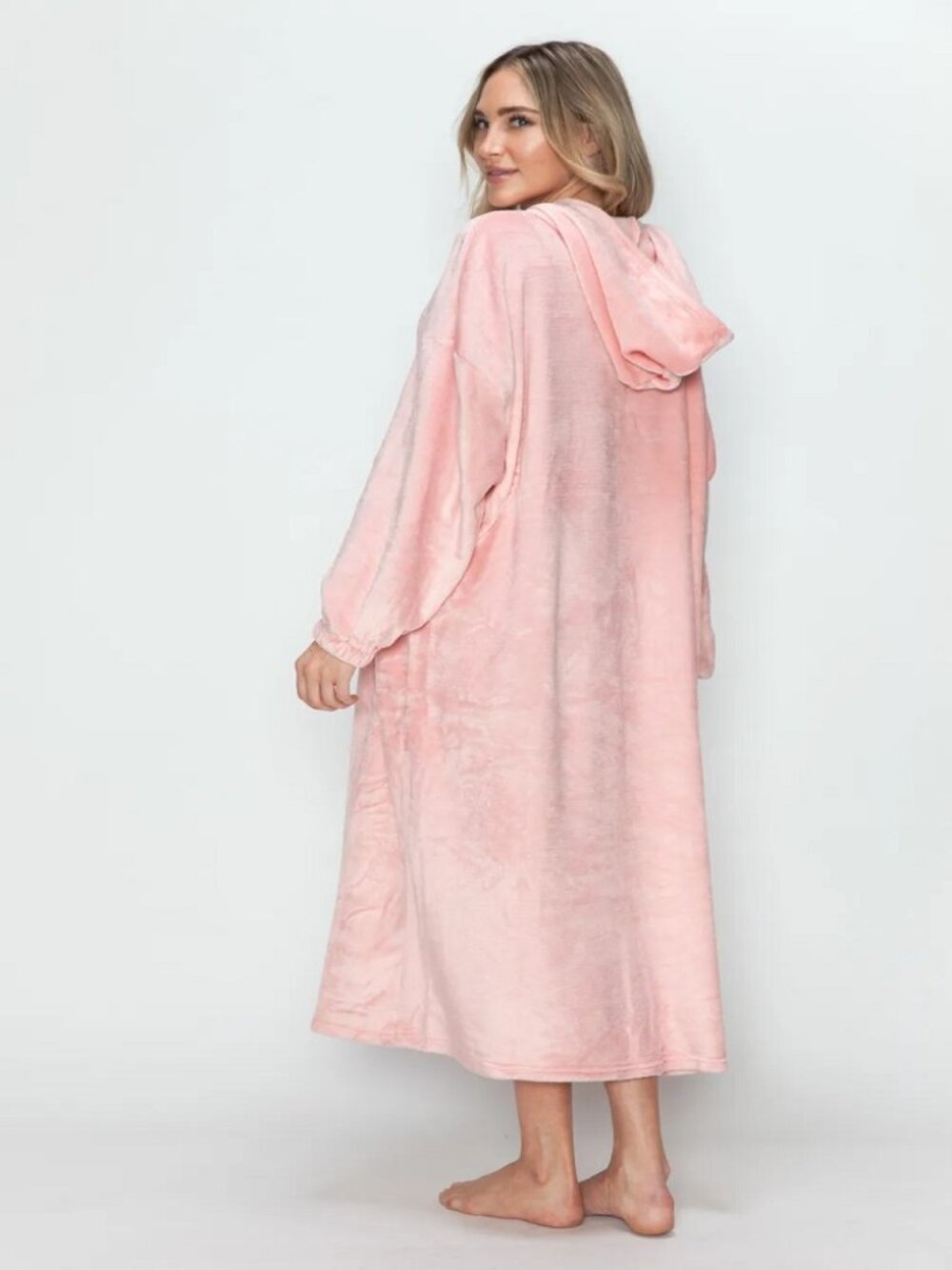 Casual Elegance Full Size Hooded Midi Dress with Pocket - Picture 3 of 16